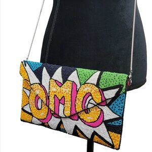 Nicki Designs - Beaded OMG Party Pop Art Clutch